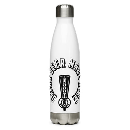 Drink Beer Made Here - Logo - Stainless Steel Water Bottle